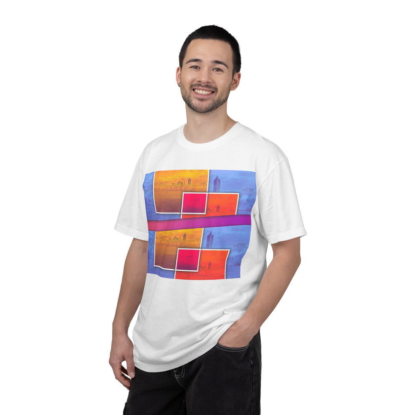 Picnic In The Park With You By Kevin Quinn -Abstract Sunset Blocks Urban Architecture Atlanta T-Shirt