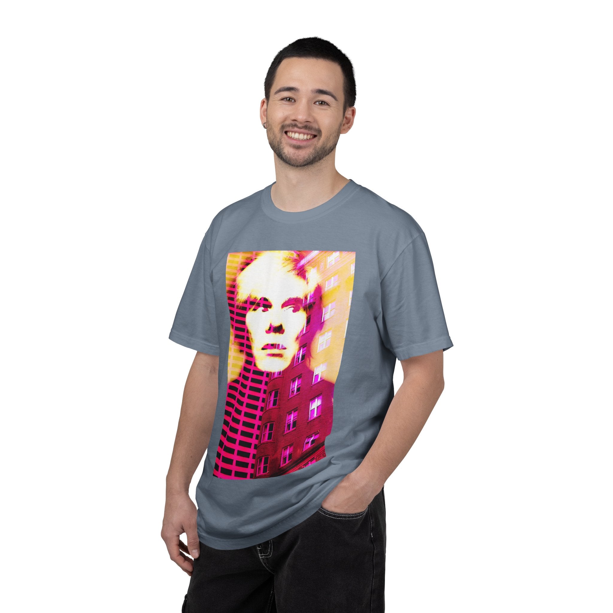 Building With Andy By Kevin Quinn -Pop Architecture Modern Urban Portrait T-Shirt