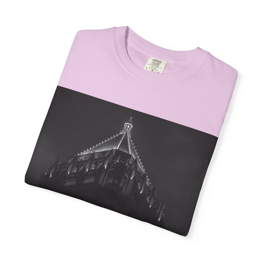 Requiem By Kevin Quinn   -Architectural Nightscape T-Shirt — Gothic Building Photo Tee
