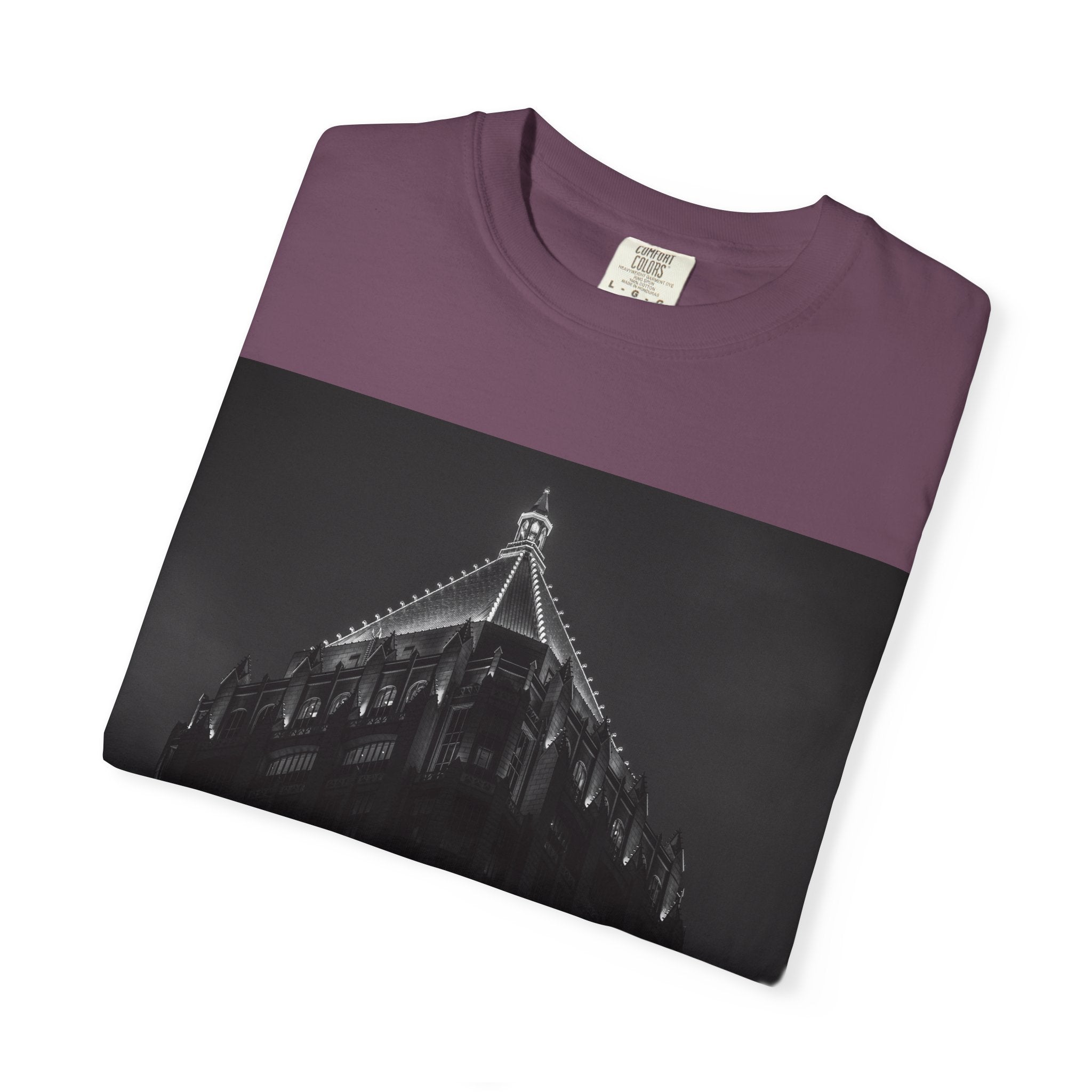 Requiem By Kevin Quinn   -Architectural Nightscape T-Shirt — Gothic Building Photo Tee