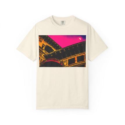 Moonlight Love Affair By Kevin Quinn -Modern Urban Architecture Romantic Pop Art T-Shirt