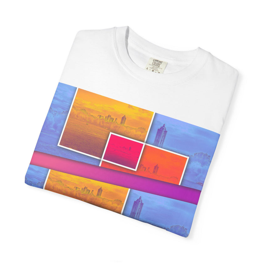 Picnic In The Park With You By Kevin Quinn -Abstract Sunset Blocks Urban Architecture Atlanta T-Shirt