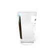 Abstract Art Beer Pint Glass – 16oz Craft Beer Glass – “Great White Sharks” by Kevin Quinn