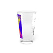 Abstract Art Beer Pint Glass – 16oz Craft Beer Glass – “Love Story” by Kevin Quinn