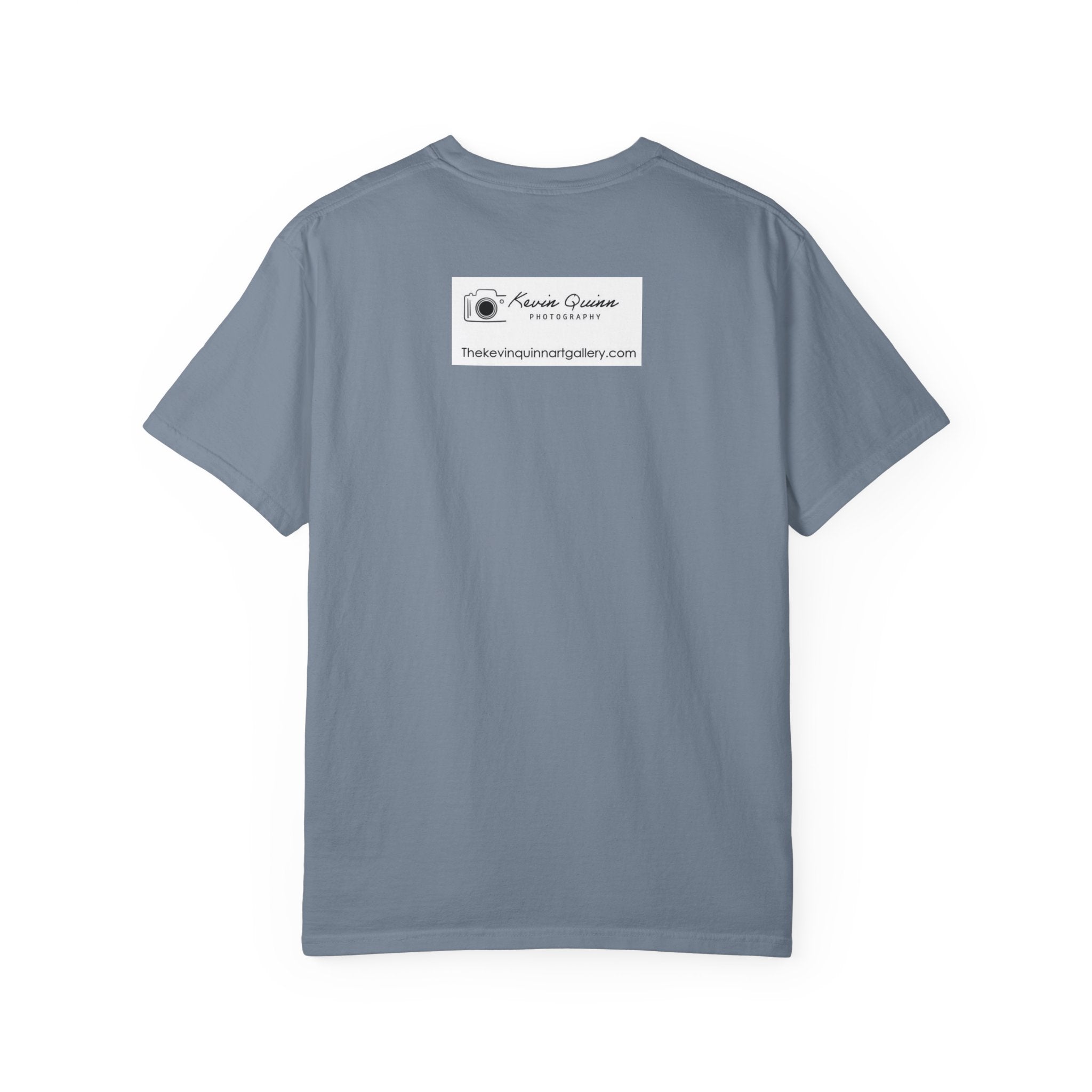 Love Talk By Kevin Quinn -Urban Abstract Architecture Neon Cityscape T-Shirt - Green & Purple Glitch Graphic