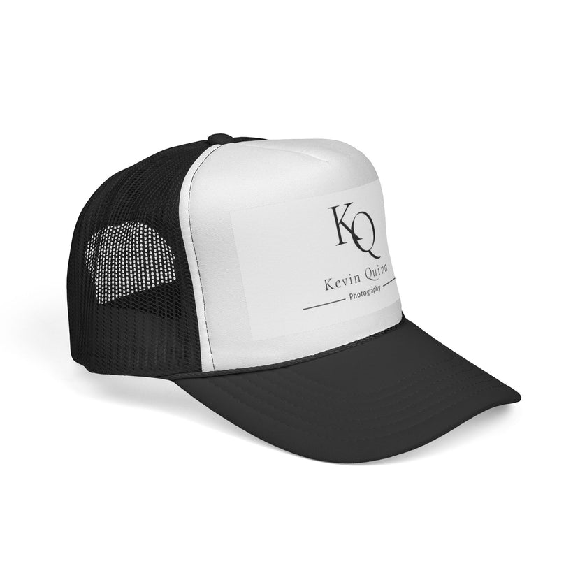Kevin Quinn Photography Trucker Cap — KQ Logo Mesh Hat (Red/White/Blue)