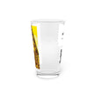 Abstract Art Beer Pint Glass – 16oz Craft Beer Glass – “Mr. Happy” by Kevin Quinn
