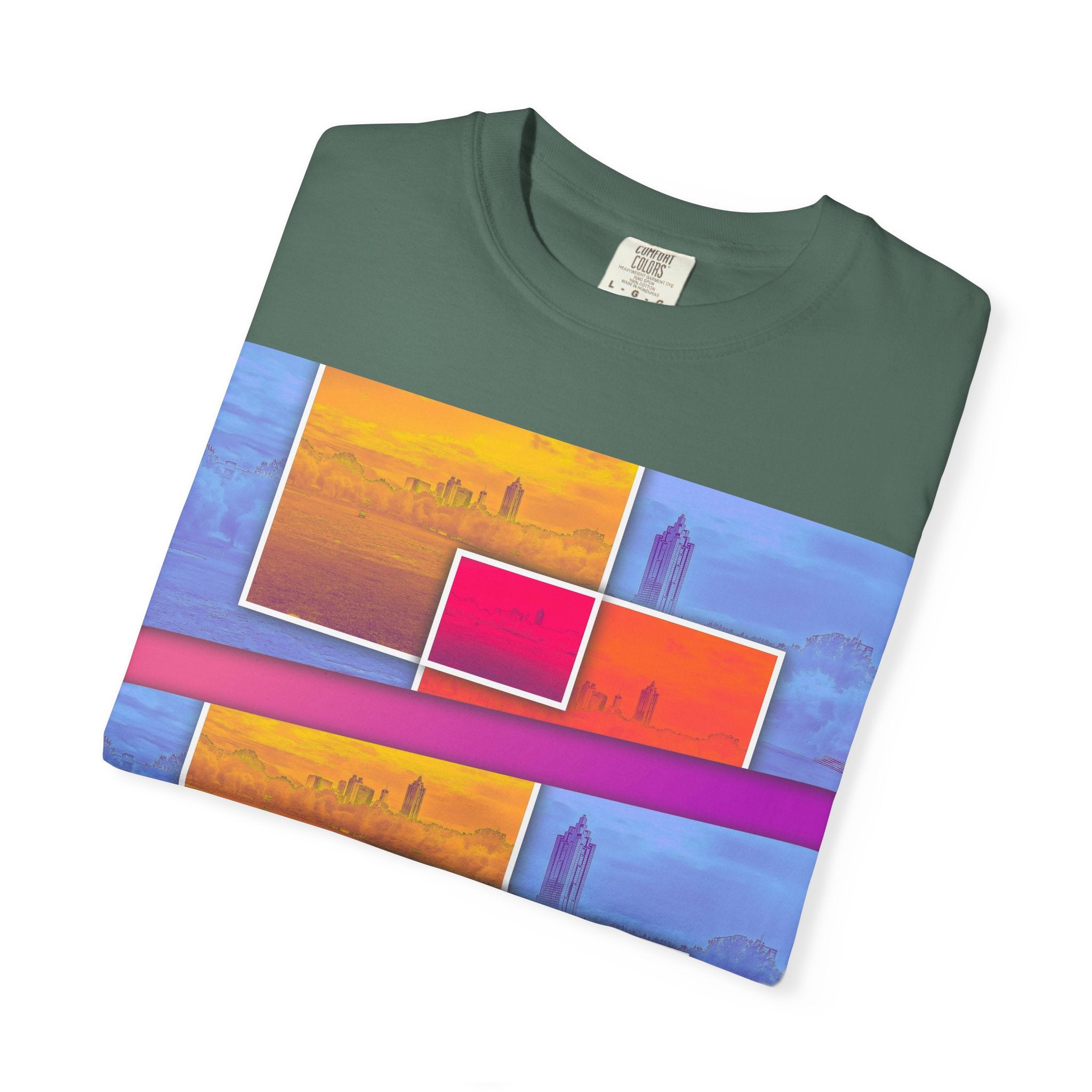 Picnic In The Park With You By Kevin Quinn -Abstract Sunset Blocks Urban Architecture Atlanta T-Shirt