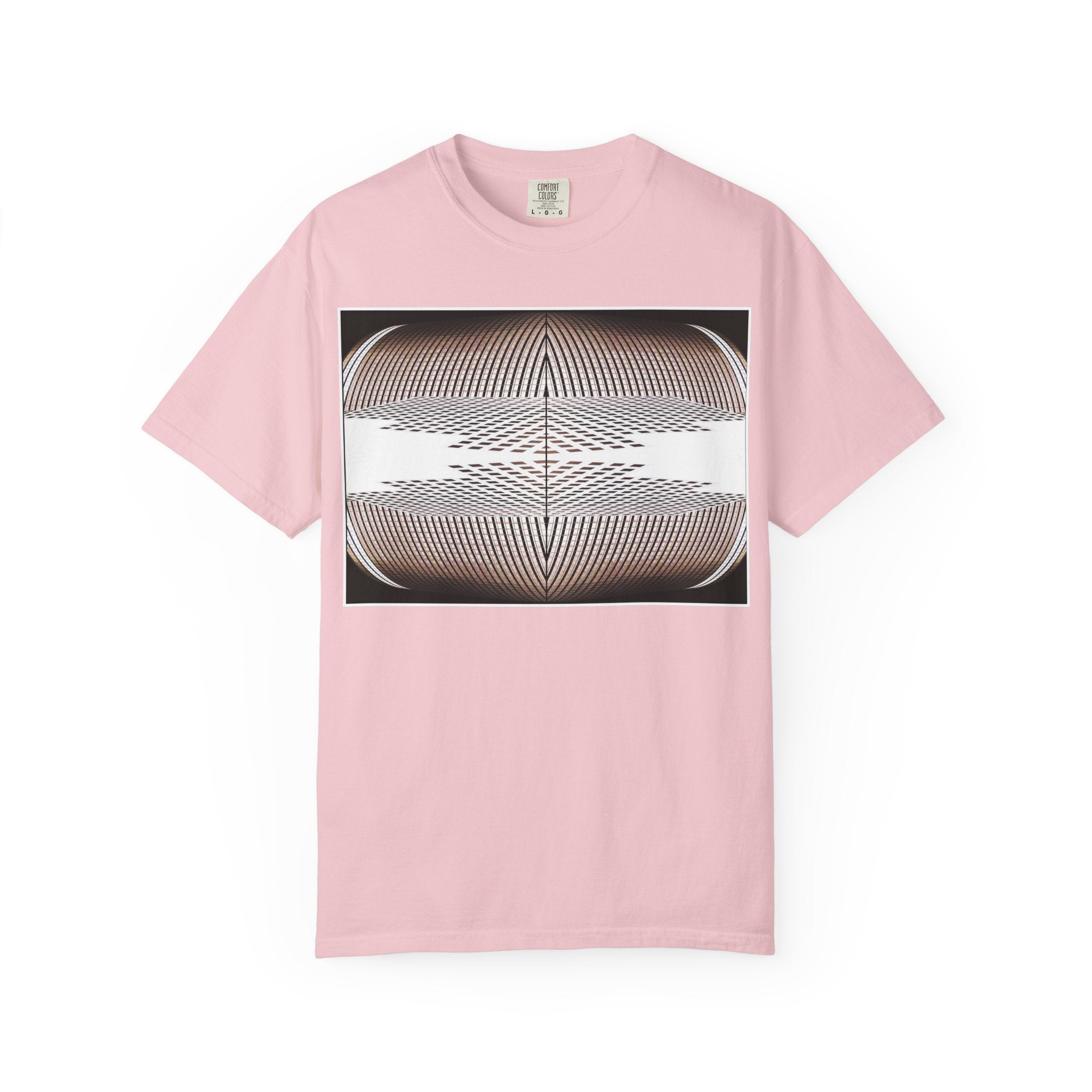Thought Machine By Kevin Quinn -Optical Waveform Graphic T‑Shirt — Geometric Illusion Art Tee