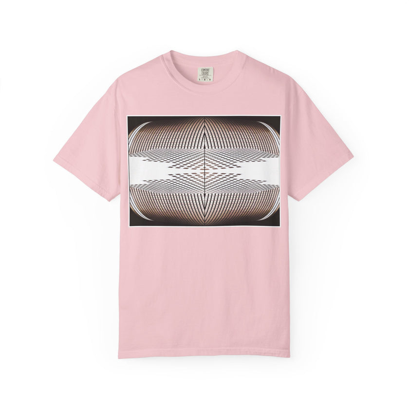 Thought Machine By Kevin Quinn -Optical Waveform Graphic T‑Shirt — Geometric Illusion Art Tee