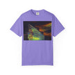 Night Light By Kevin Quinn -Modern Abstract Architectural Nightscape T-Shirt — Glass Building Sunset Photo Tee