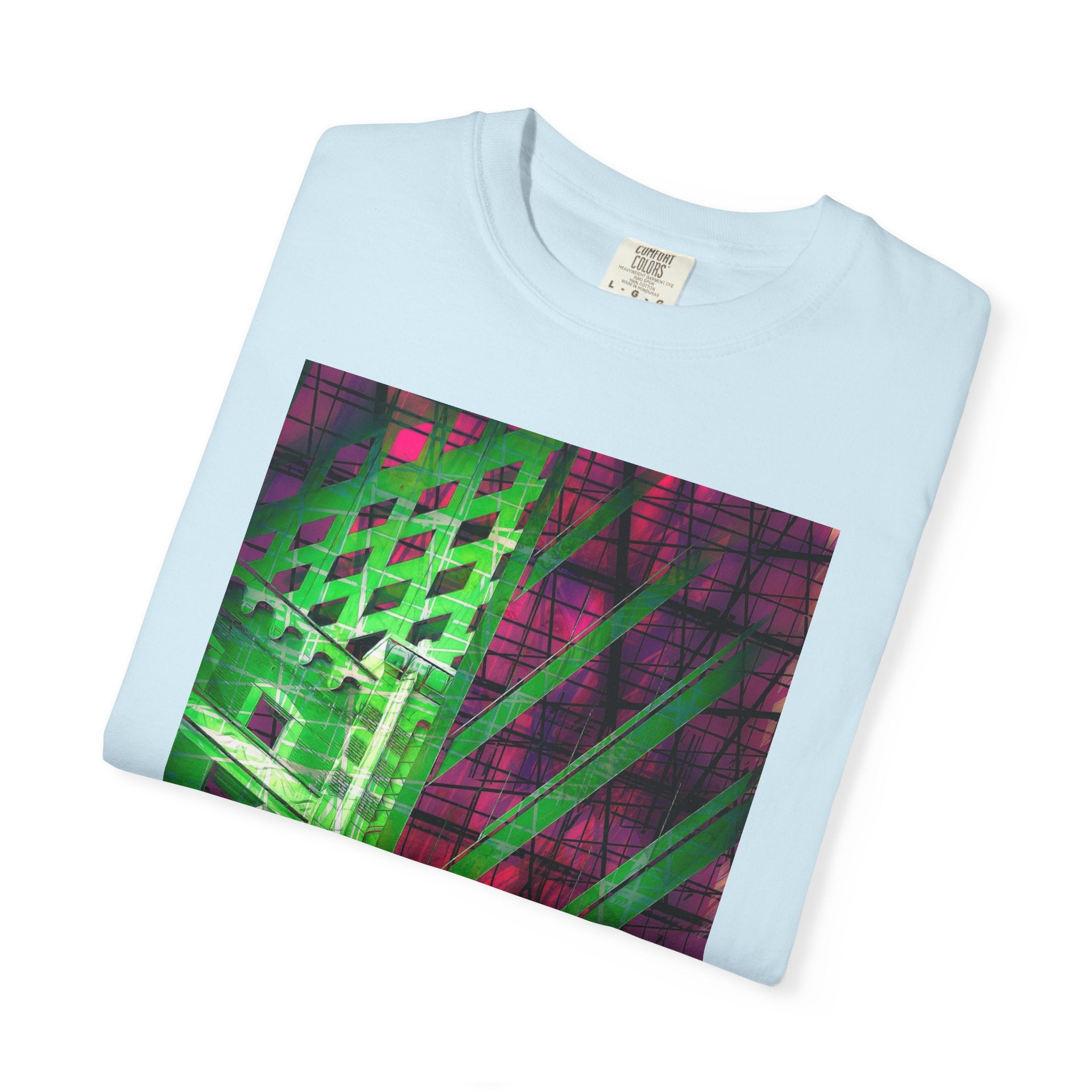 The Fifth Floor Fantasy By Kevin Quinn  -Neon Urban Modern Abstract Architecture Graphic Tee