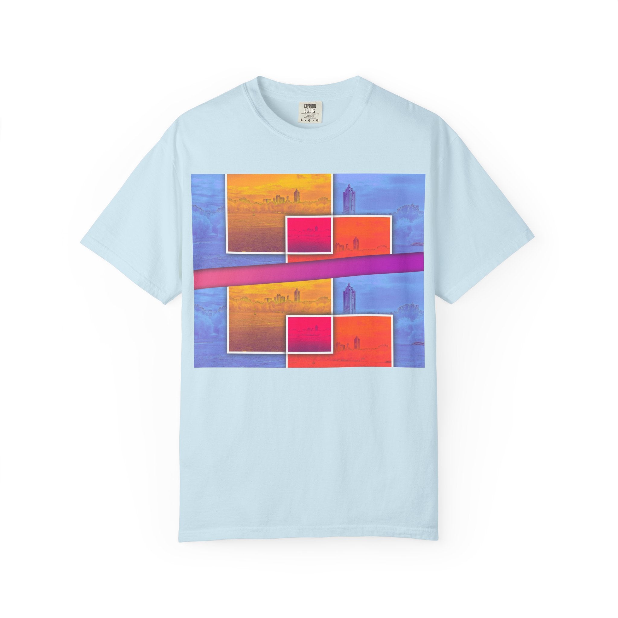 Picnic In The Park With You By Kevin Quinn -Abstract Sunset Blocks Urban Architecture Atlanta T-Shirt