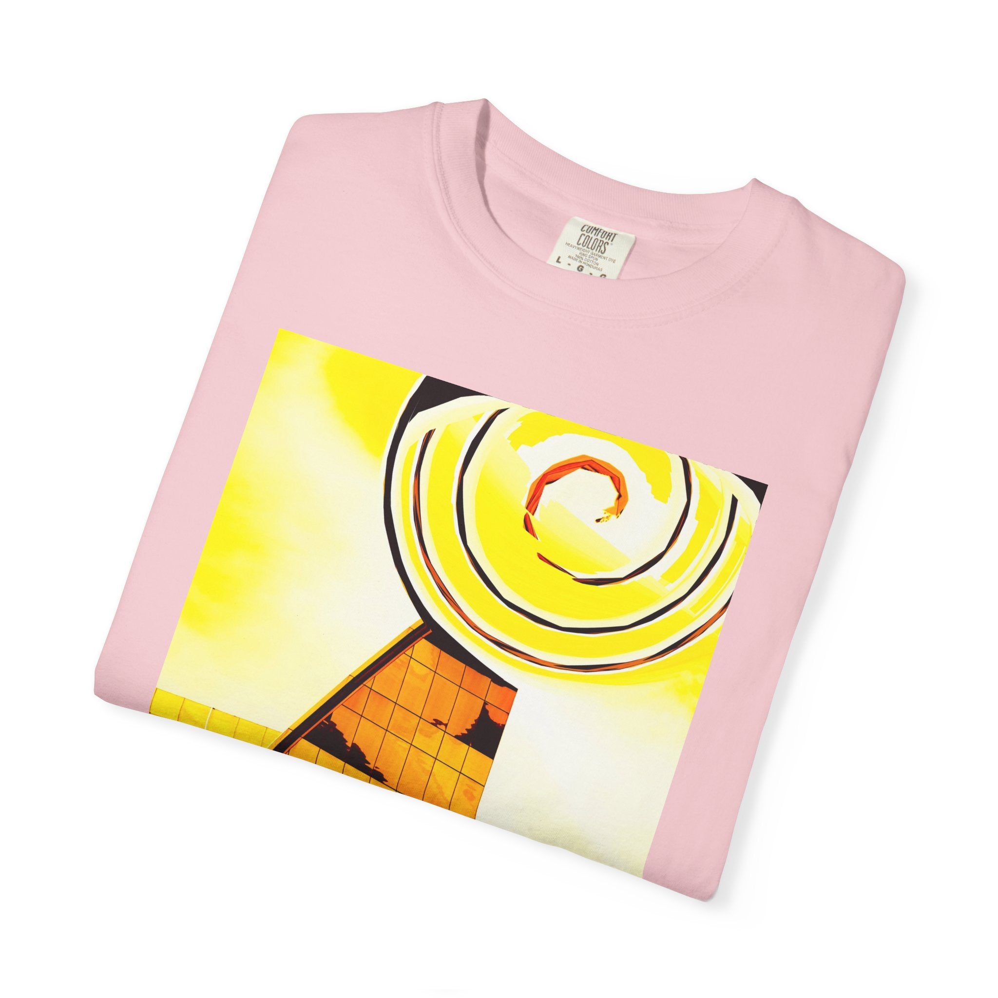 Lemonheads and Lollipops By Kevin Quinn   -Abstract Yellow Spiral Urban Modern Architecture Graphic Tee