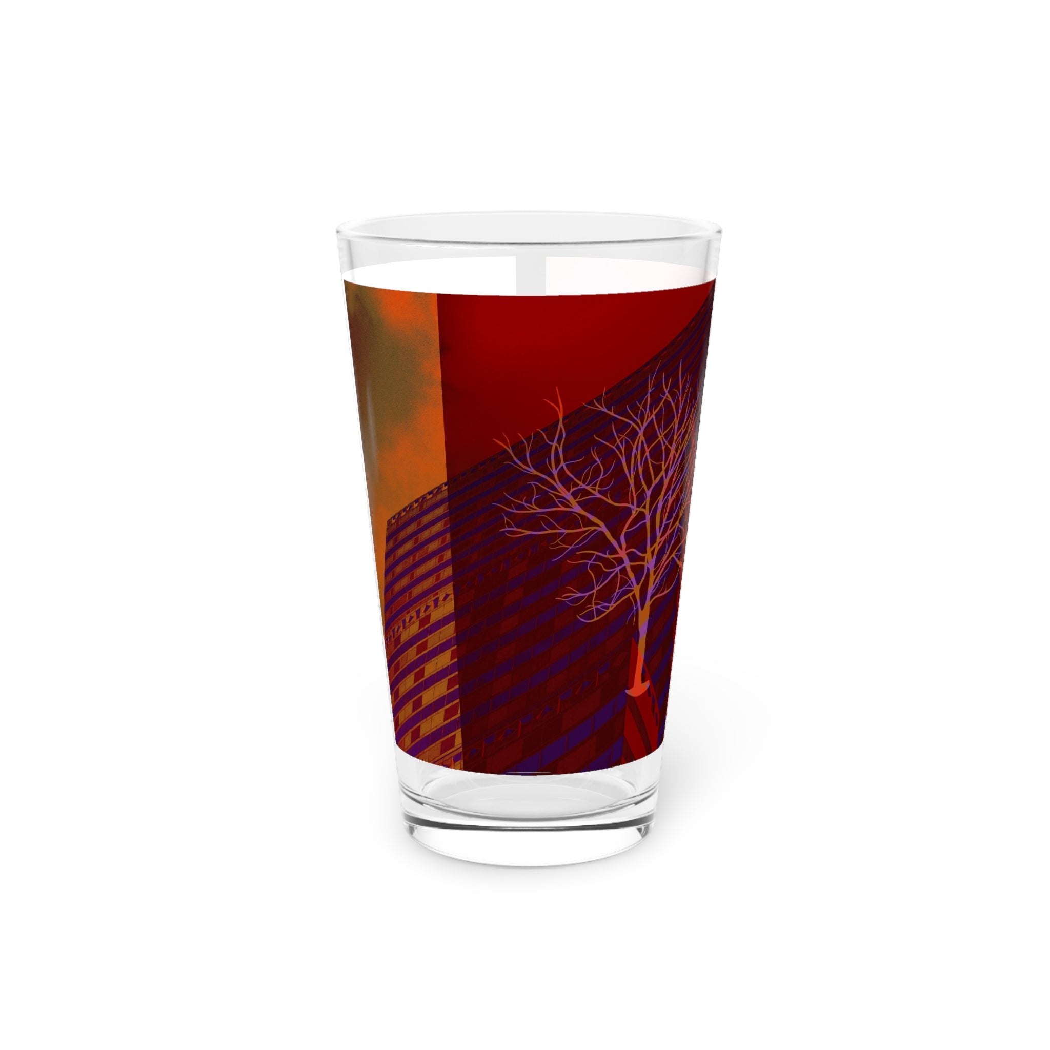 Abstract Art Beer Pint Glass – 16oz Craft Beer Glass – “I Learn Something Everyday” by Kevin Quinn