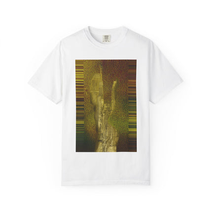 Ava's Search Engine By Kevin Quinn -Abstract Glitch Art T-Shirt with QR Code Back — Techy Urban Graphic Tee