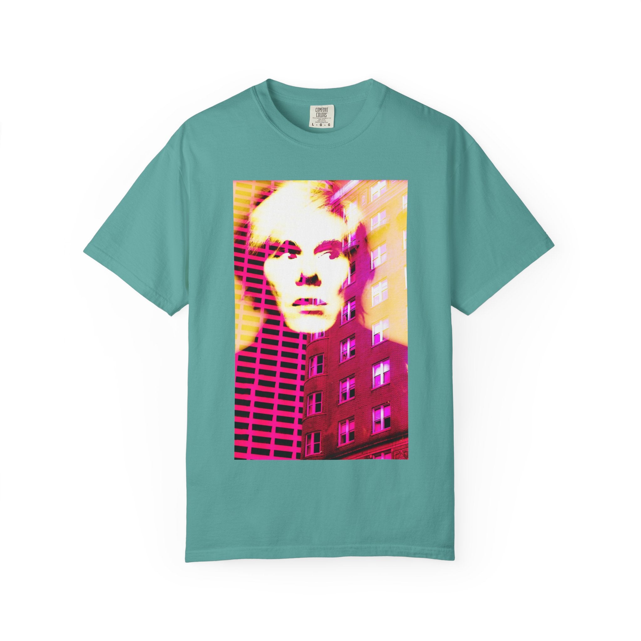 Building With Andy By Kevin Quinn -Pop Architecture Modern Urban Portrait T-Shirt