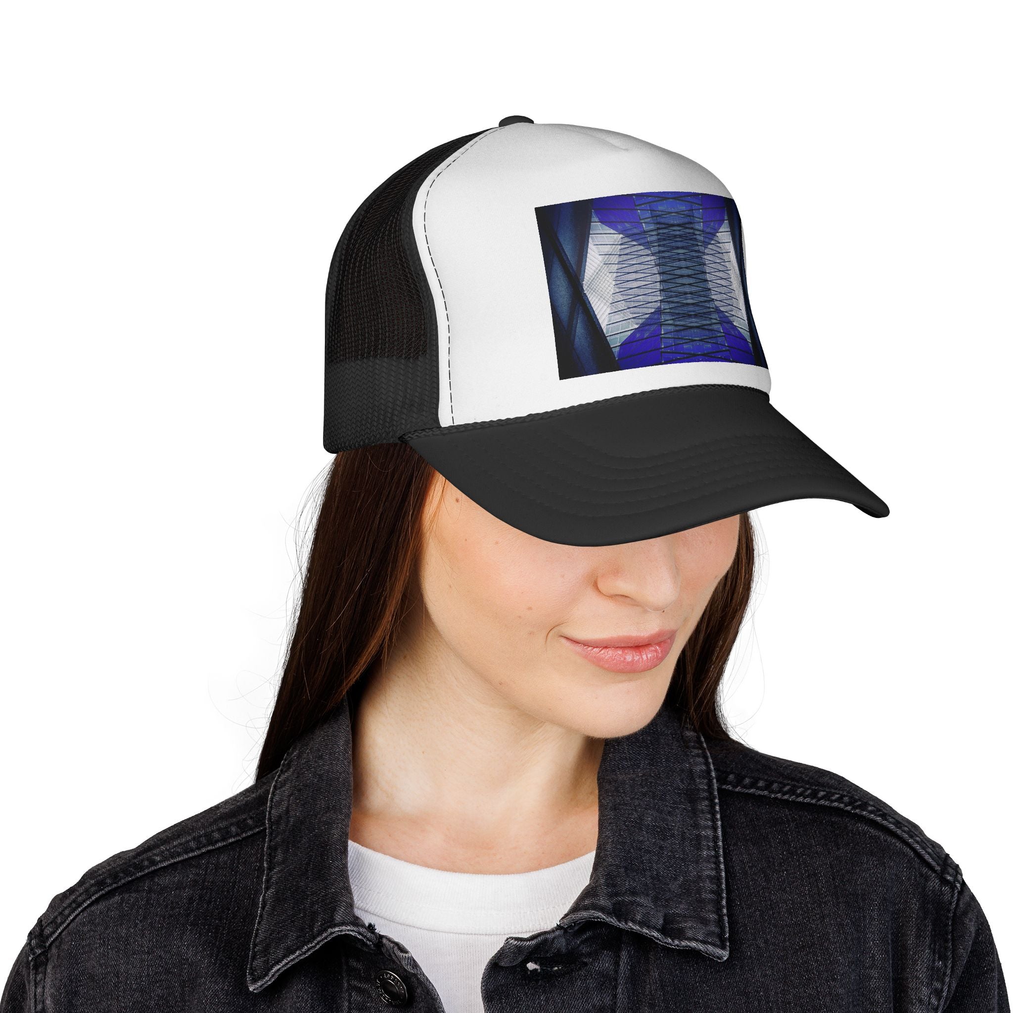 Custom Abstract Architecture Trucker Cap - 