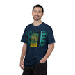 Walking With Van Gogh By Kevin Quinn-Urban Modern Architecture City Window Photo Tee — Nighttime Urban Architecture T-Shirt