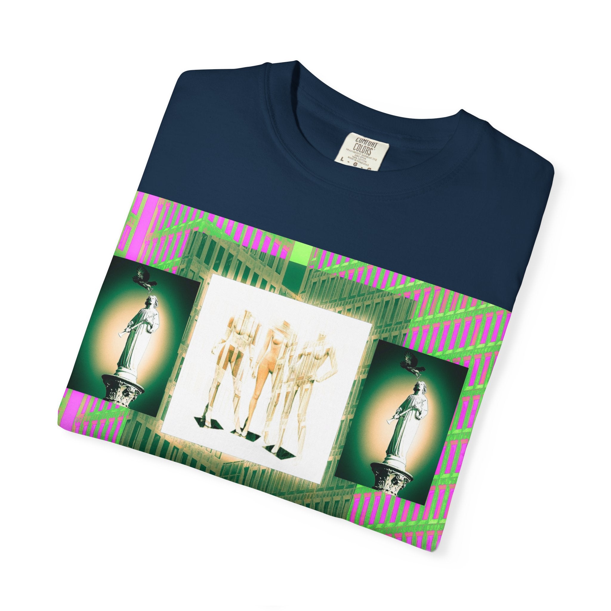 The Past Love Fashion Show By Kevin Quinn -Modern Abstract Architecture T-Shirt — Retro Neon Vintage Graphic Tee