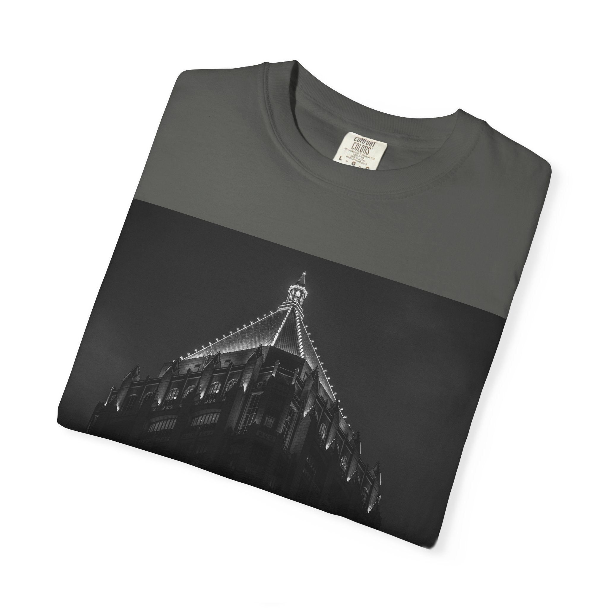 Requiem By Kevin Quinn   -Architectural Nightscape T-Shirt — Gothic Building Photo Tee