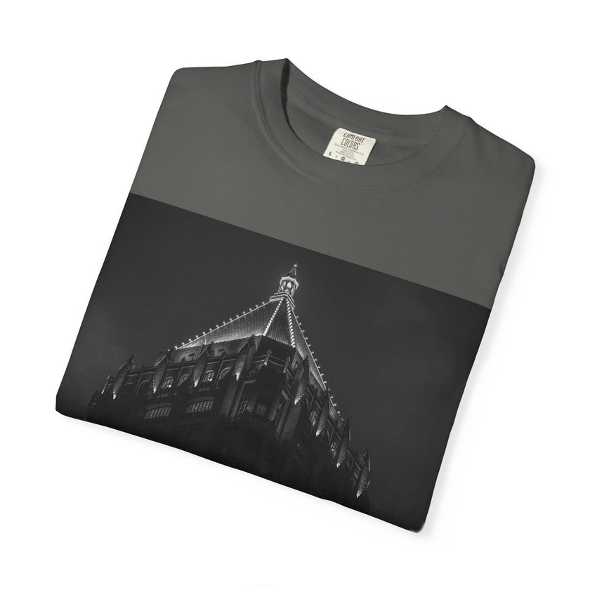 Requiem By Kevin Quinn   -Architectural Nightscape T-Shirt — Gothic Building Photo Tee