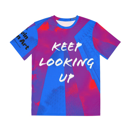 Keep Looking Up Graphic Tee By Kevin Quinn — Motivational Men's All-Over Print Shirt