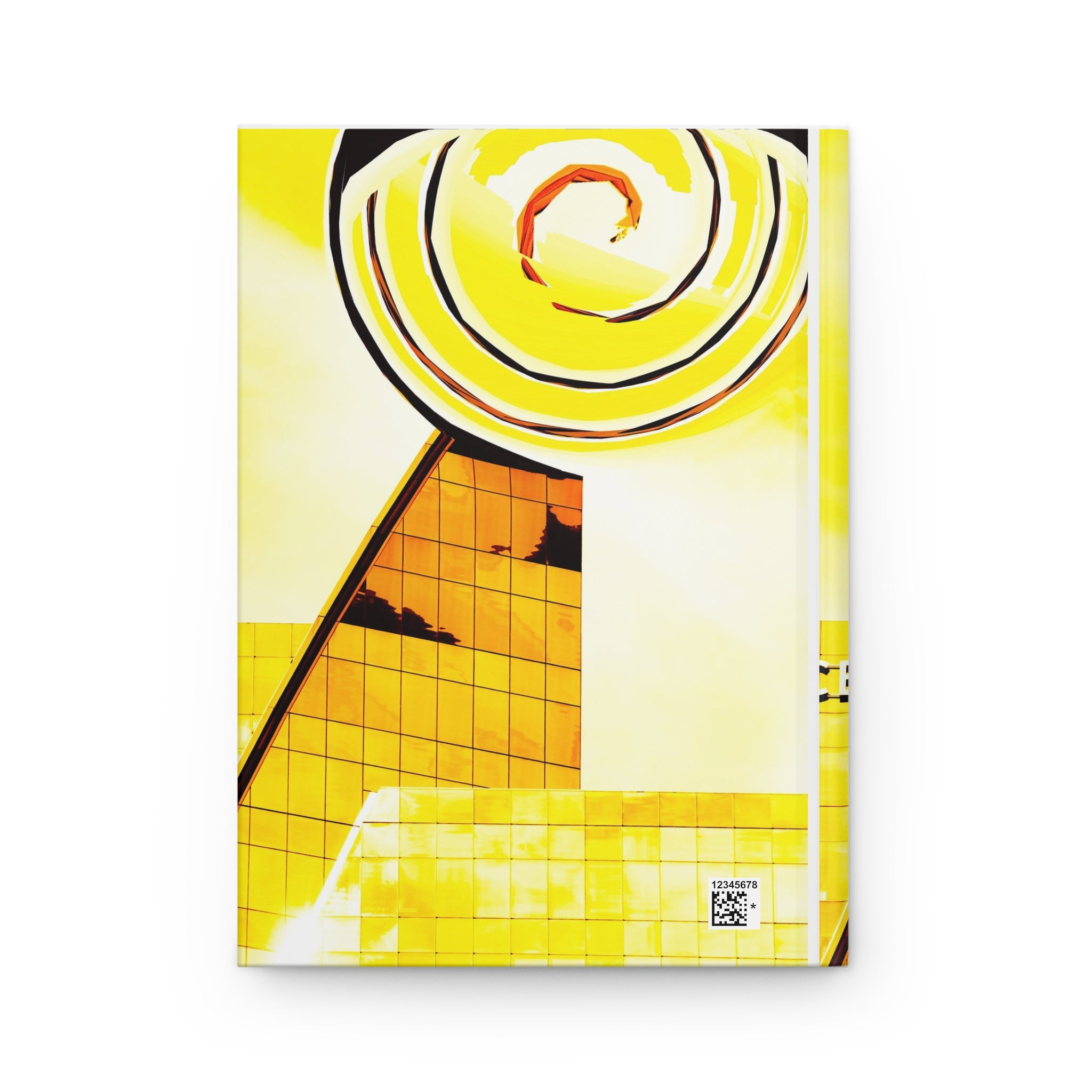 Lemmonheads and Lollipops By Kevin Quinn - Abstract Yellow Spiral Hardcover Journal — Modern Geometric Notebook