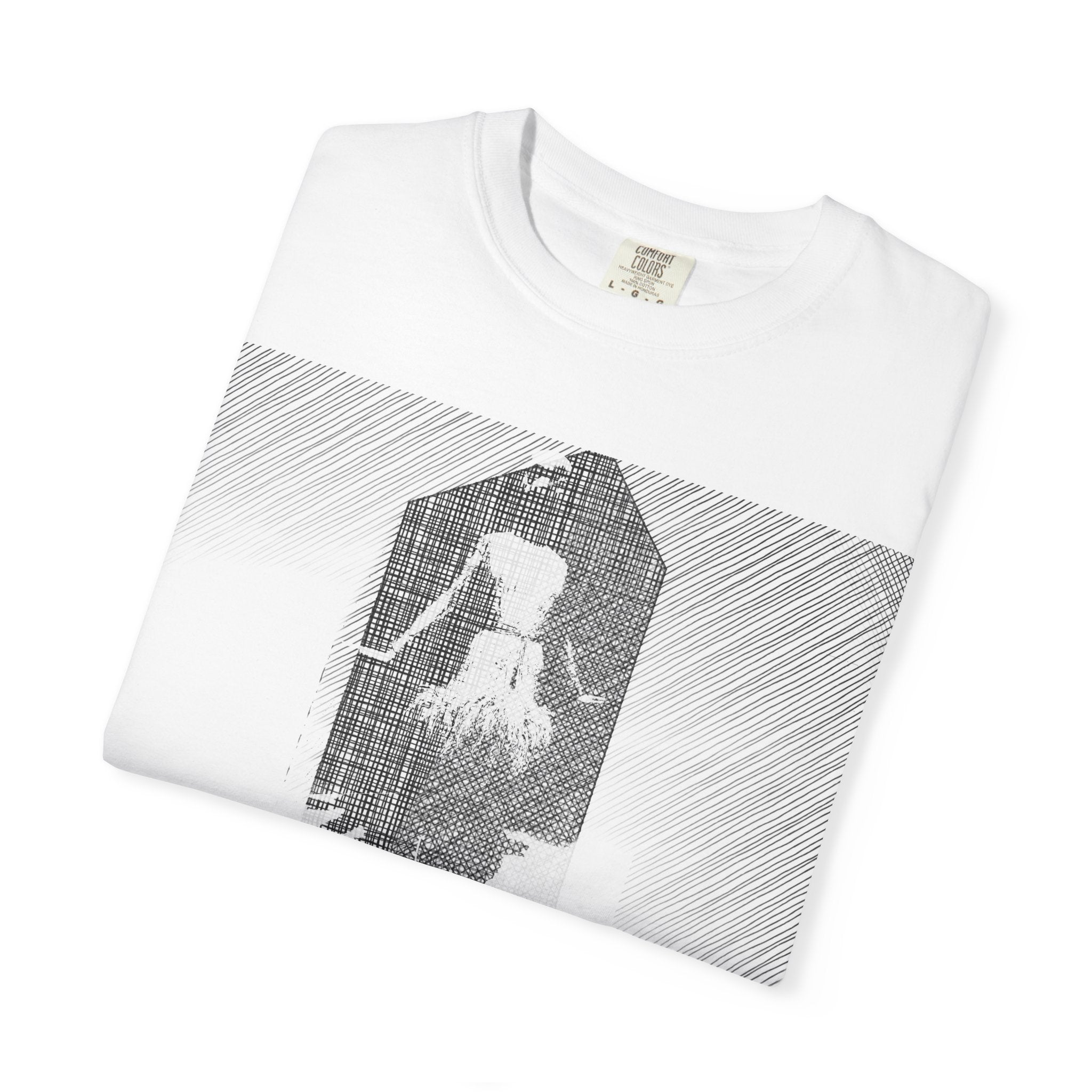 Alice's Snowglobe By Kevin Quinn— Monochrome Sketch Graphic