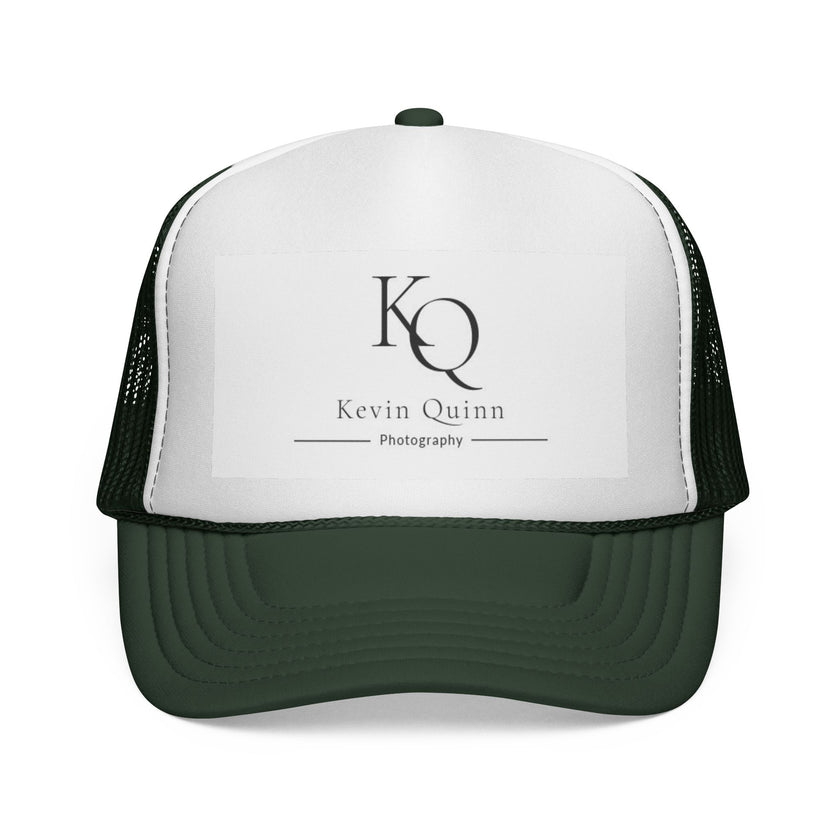 Kevin Quinn Photography Trucker Cap — KQ Logo Mesh Hat (Red/White/Blue)