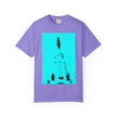 Glamour Boy By Kevin Quinn T-Shirt — Abstract Pop Art Architecture Neon Philly City Monument Graphic with QR Code Back