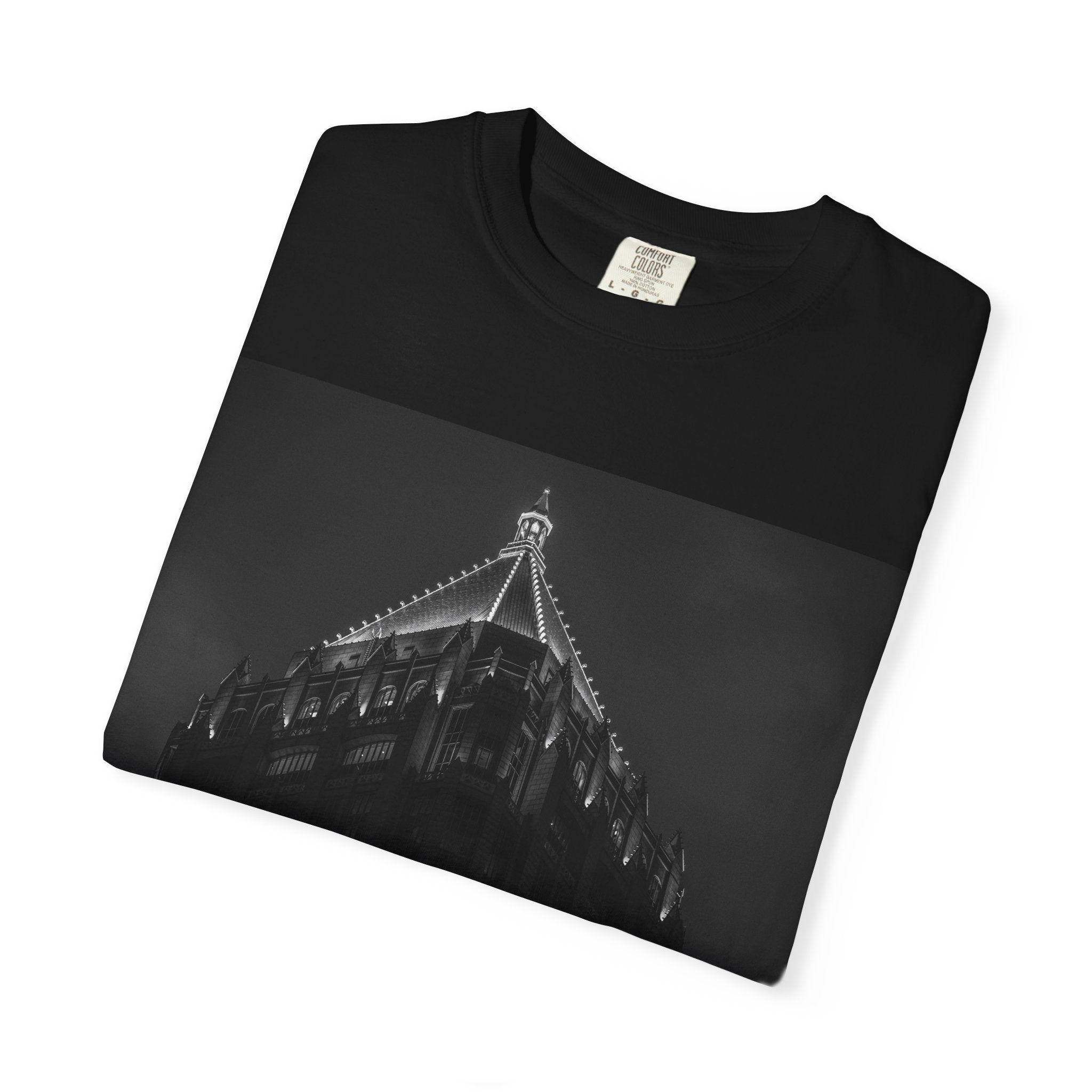 Requiem By Kevin Quinn   -Architectural Nightscape T-Shirt — Gothic Building Photo Tee