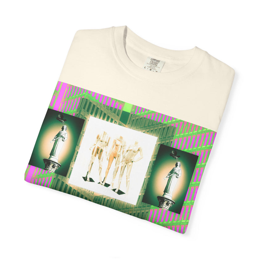 The Past Love Fashion Show By Kevin Quinn -Modern Abstract Architecture T-Shirt — Retro Neon Vintage Graphic Tee