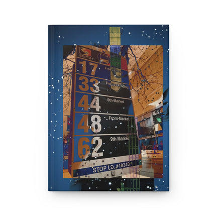 City Transit Photo Hardcover Journal - Finding Your Way Home By Kevin Quinn — Urban Bus Stop Collage Notebook