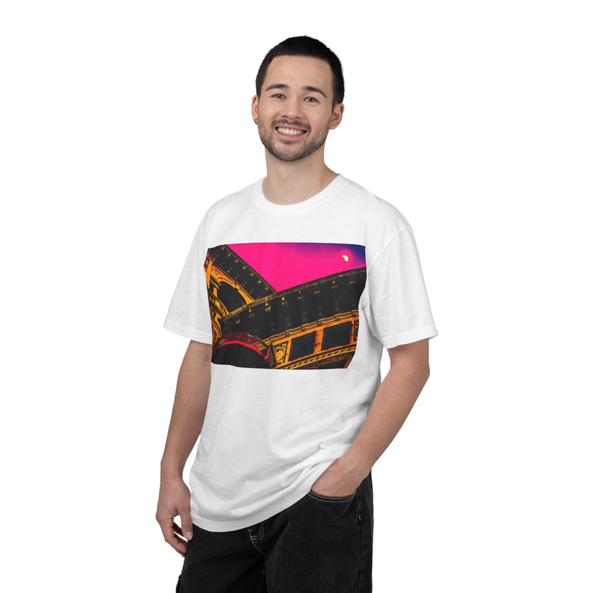 Moonlight Love Affair By Kevin Quinn -Modern Urban Architecture Romantic Pop Art T-Shirt