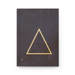 Triangle In The Sky By Kevin Quinn - Gold Triangle Hardcover Journal — Minimalist Geometric Notebook