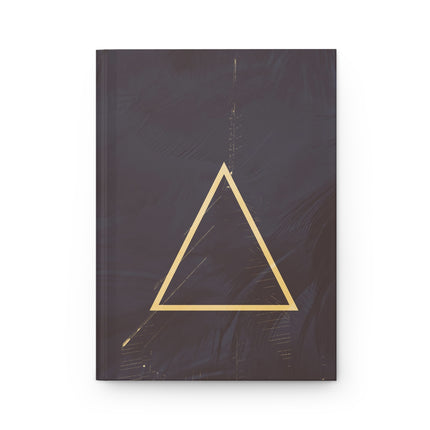 Triangle In The Sky By Kevin Quinn - Gold Triangle Hardcover Journal — Minimalist Geometric Notebook