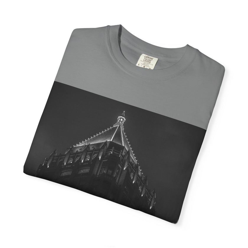 Requiem By Kevin Quinn   -Architectural Nightscape T-Shirt — Gothic Building Photo Tee