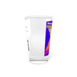 Abstract Art Beer Pint Glass – 16oz Craft Beer Glass – “Love Story” by Kevin Quinn