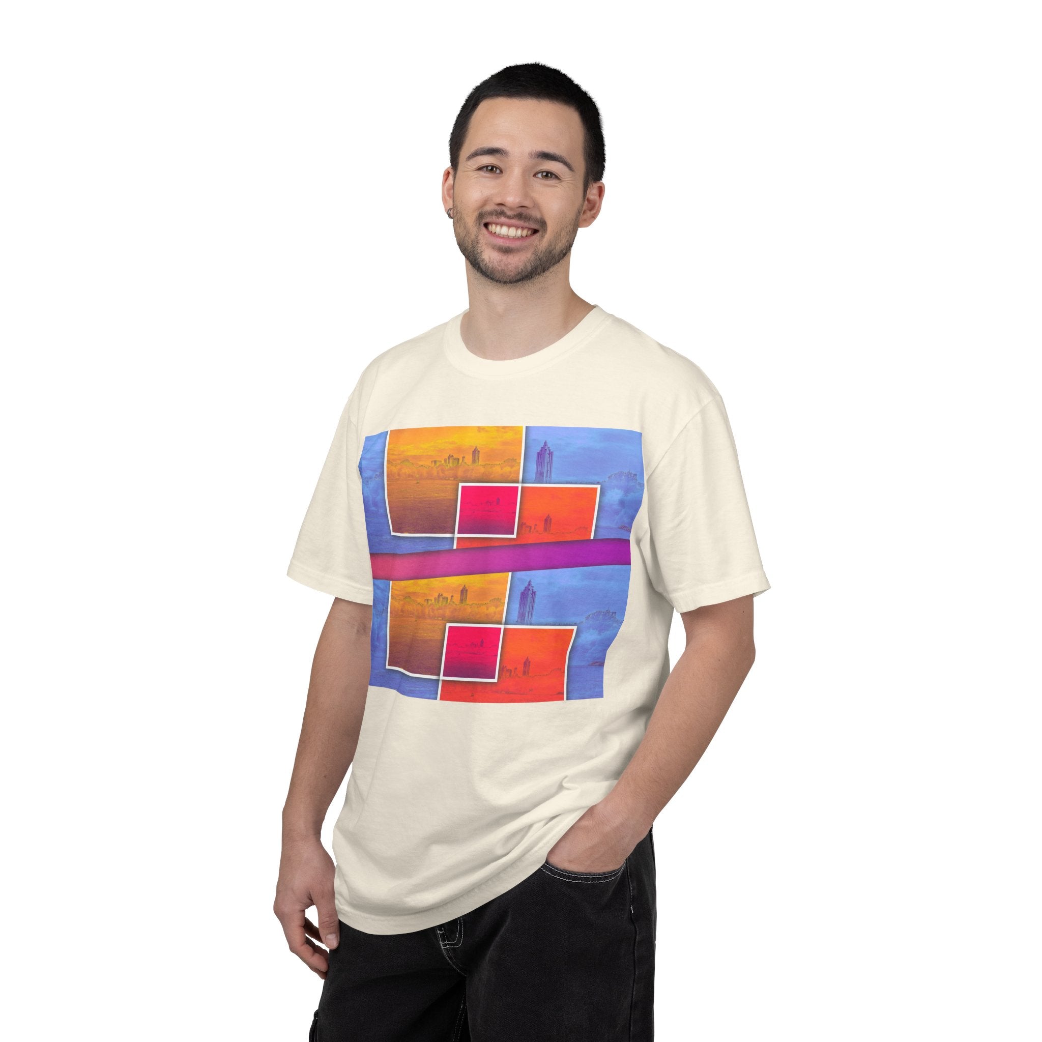 Picnic In The Park With You By Kevin Quinn -Abstract Sunset Blocks Urban Architecture Atlanta T-Shirt