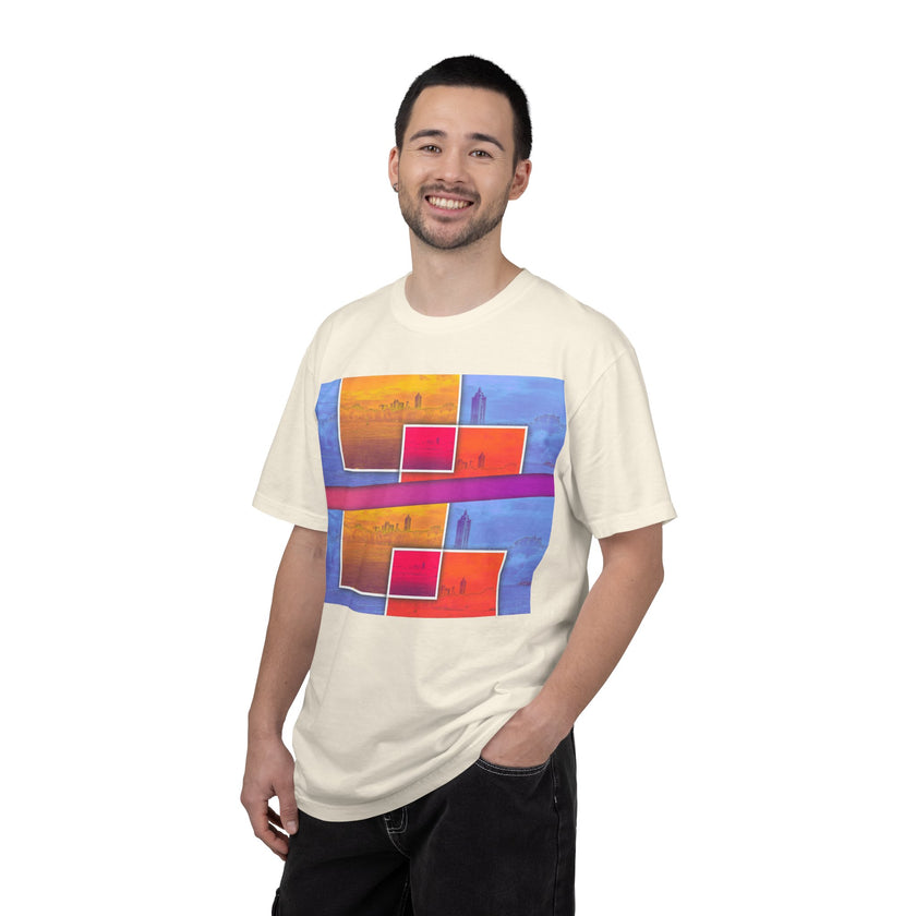 Picnic In The Park With You By Kevin Quinn -Abstract Sunset Blocks Urban Architecture Atlanta T-Shirt