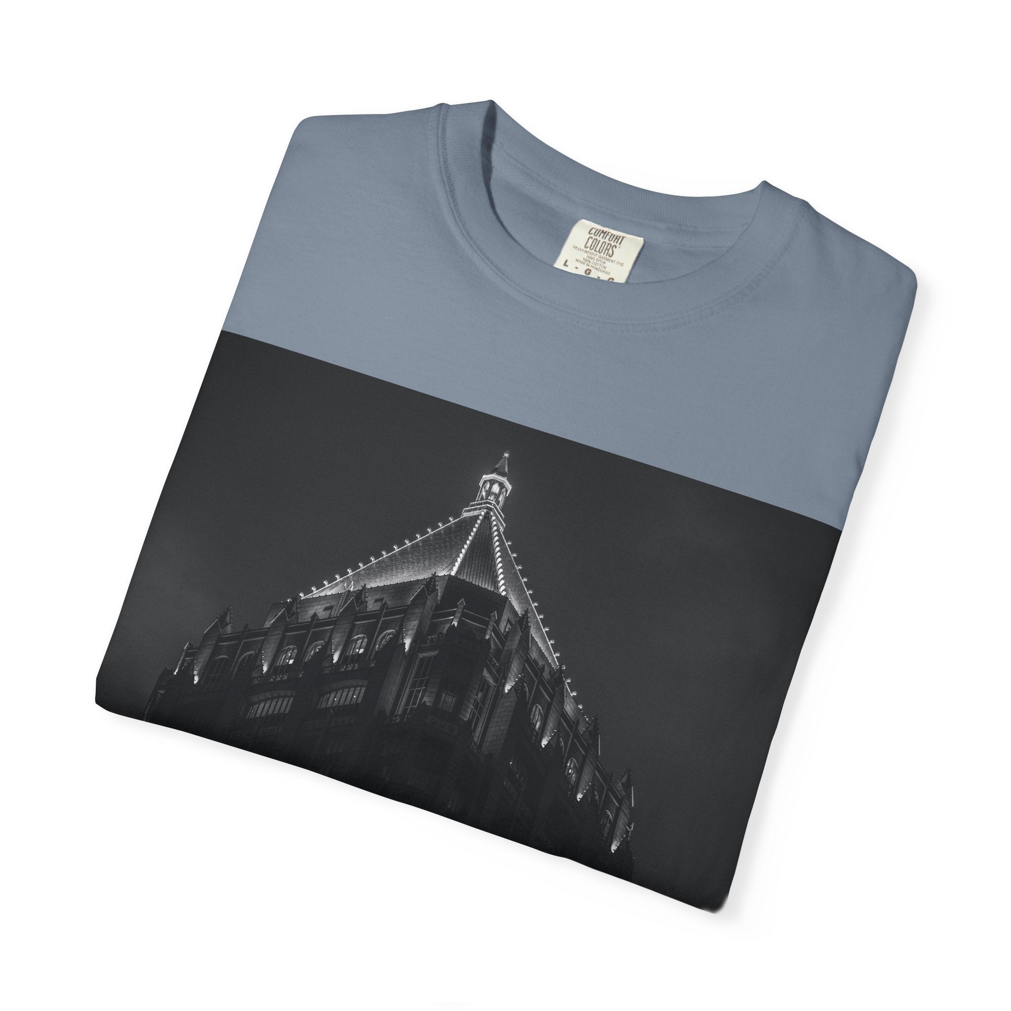 Requiem By Kevin Quinn   -Architectural Nightscape T-Shirt — Gothic Building Photo Tee