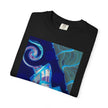 Tiny Dancer By Kevin Quinn   -Urban Modern Abstract Architecture Graphic Tee— Blue Surreal Building Art
