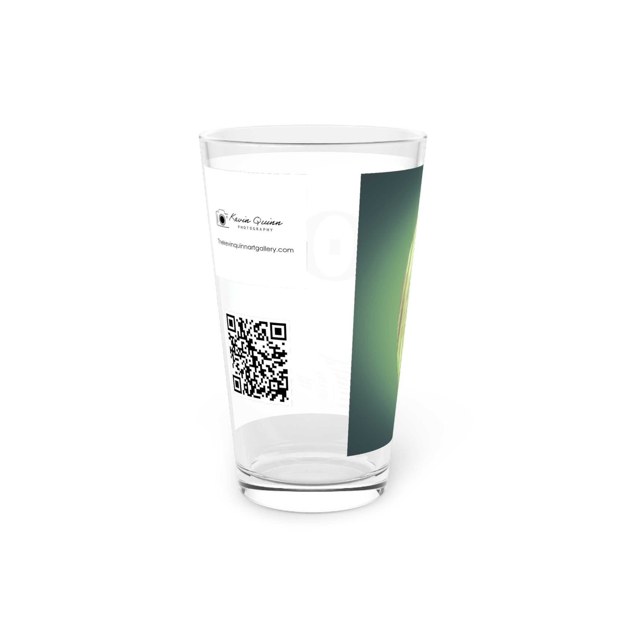 Abstract Art Beer Pint Glass – 16oz Craft Beer Glass – “My Friend The Professor” by Kevin Quinn
