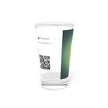 Abstract Art Beer Pint Glass – 16oz Craft Beer Glass – “My Friend The Professor” by Kevin Quinn