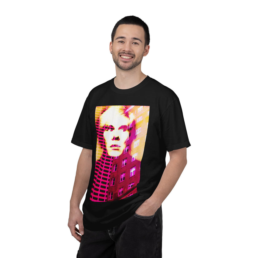 Building With Andy By Kevin Quinn -Pop Architecture Modern Urban Portrait T-Shirt