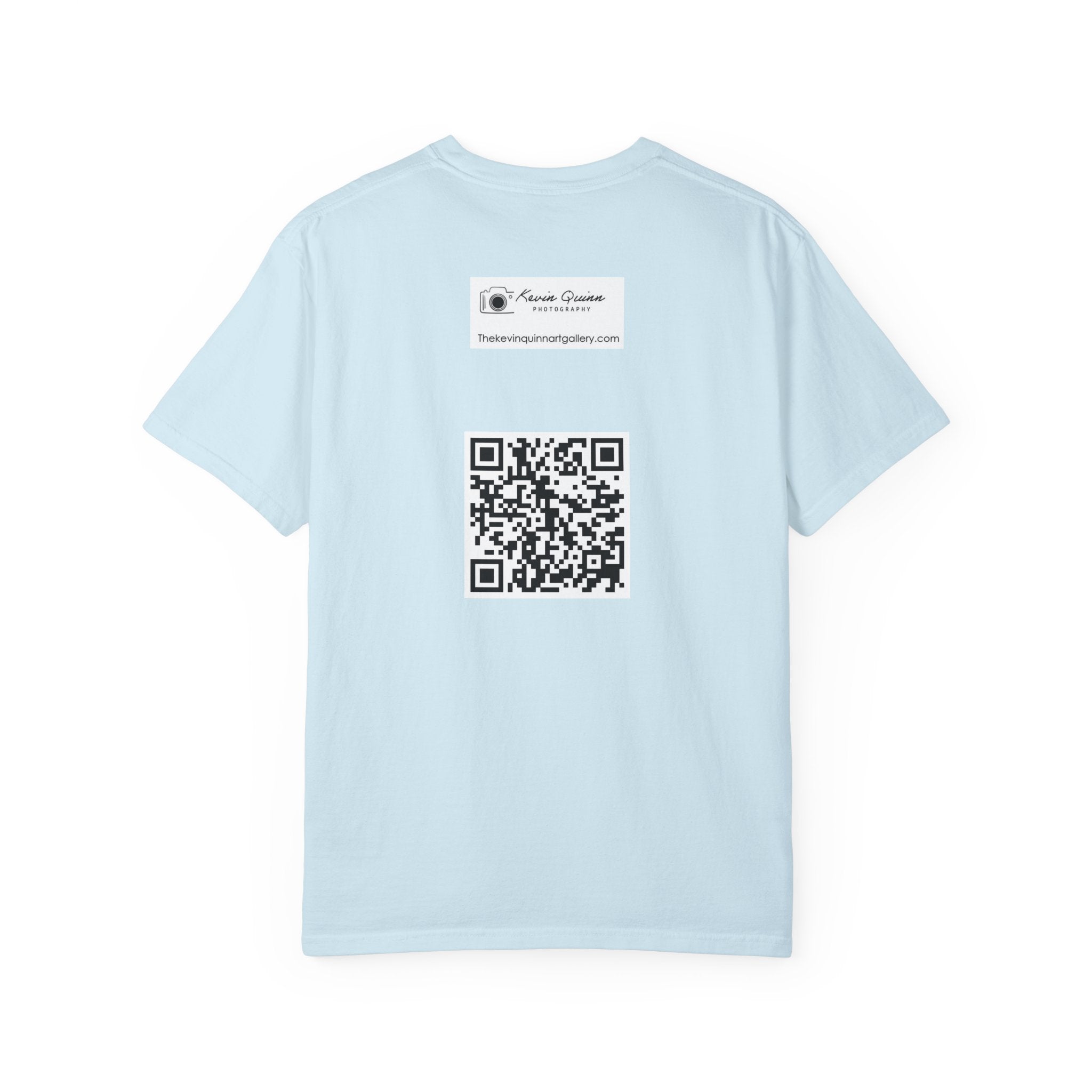 Hotel New Mexico By Kevin Quinn-Modern Abstract Architecture UFO QR Tee — Red Graphic T-Shirt with QR Code Back