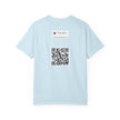 Hotel New Mexico By Kevin Quinn-Modern Abstract Architecture UFO QR Tee — Red Graphic T-Shirt with QR Code Back