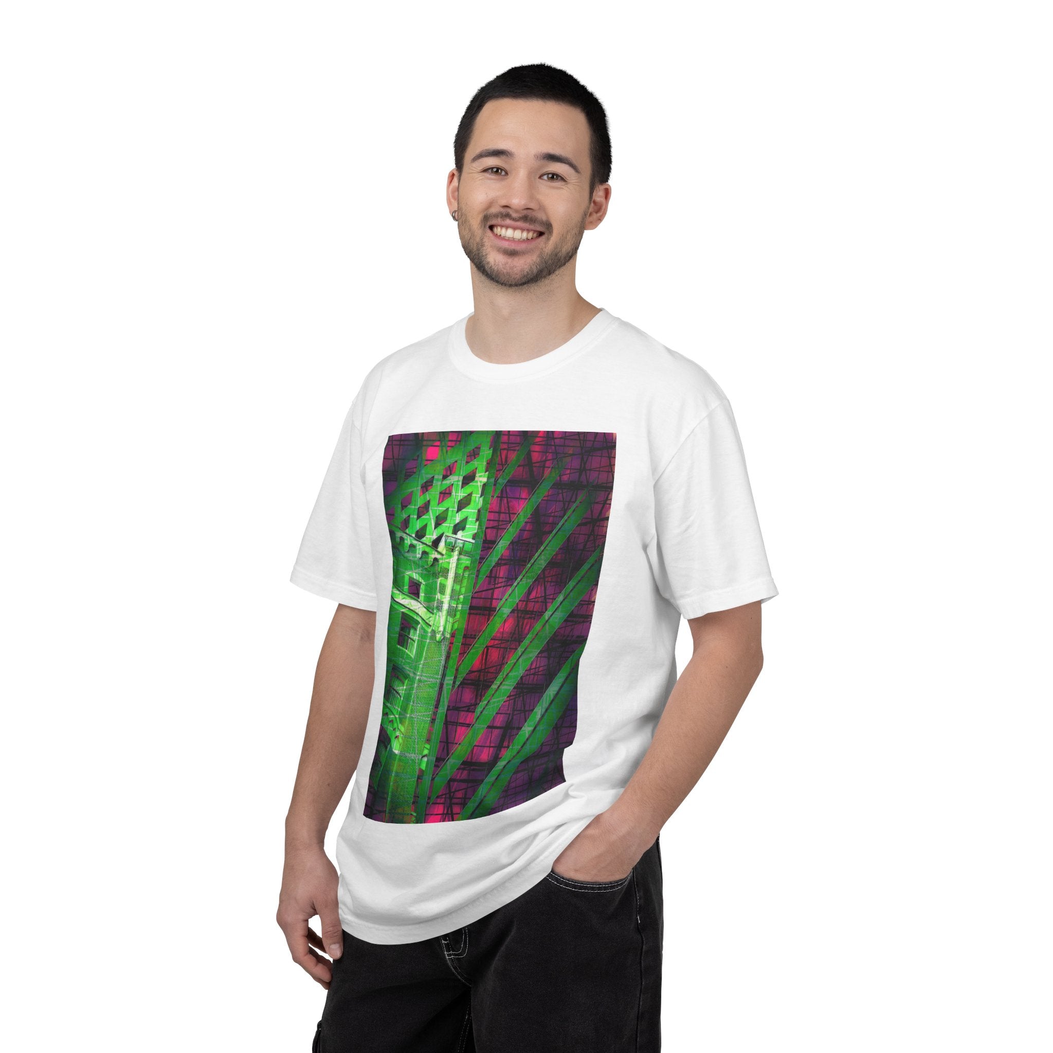 The Fifth Floor Fantasy By Kevin Quinn  -Neon Urban Modern Abstract Architecture Graphic Tee