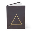 Triangle In The Sky By Kevin Quinn - Gold Triangle Hardcover Journal — Minimalist Geometric Notebook